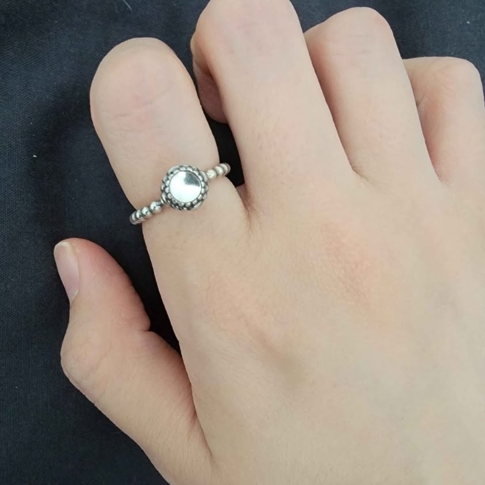Pandora April Birthstone (Clear Topaz) Sterling Silver Ring